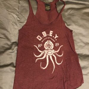 Obey maroon racerback